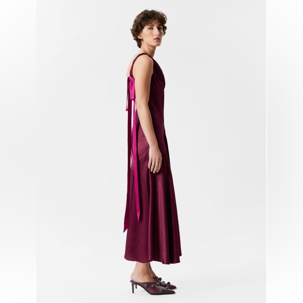 NWT & Other Stories Ribbon Slip Maxi Dress - Picture 4 of 6